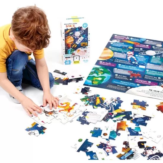 Puzzle Spatiu 60 piese 48x68cm Banana Panda Puzzle Spatiu 60 piese 48x68cm Banana Panda