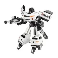 Robot transformabil in masina SUV Roboforces 20 cm Toi-Toys TT30087Z alb