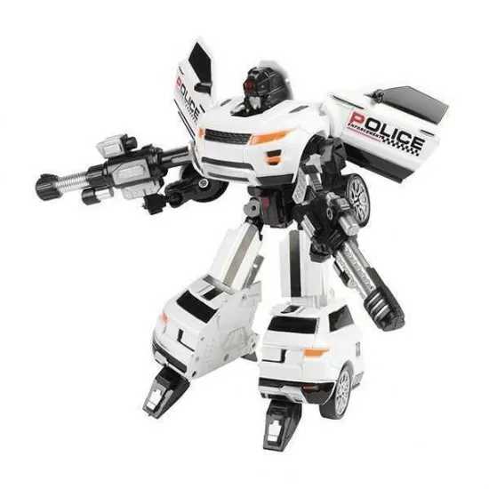 Robot transformabil in masina SUV Roboforces 20 cm Toi-Toys TT30087Z alb Robot transformabil in masina SUV Roboforces 20 cm Toi-Toys TT30087Z alb