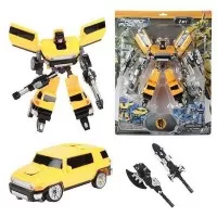 Robot transformabil in masina SUV Roboforces 20 cm Toi-Toys TT30087Z galben