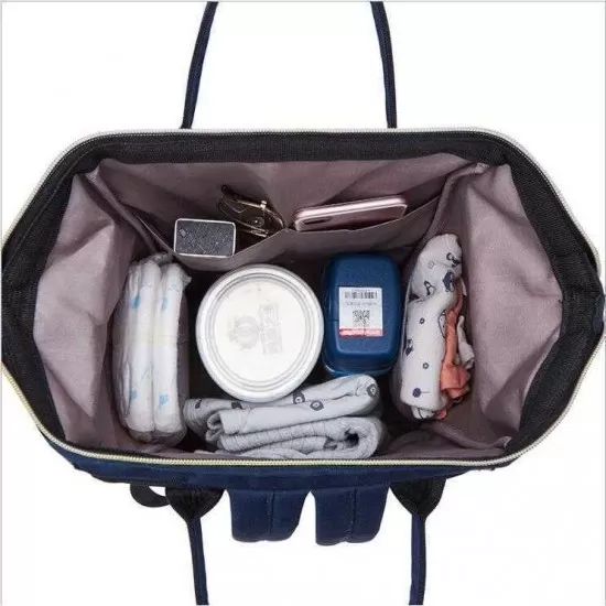 Rucsac multifunctional mamici Leaves Bambinice BN028 Albastru Rucsac multifunctional mamici Leaves Bambinice BN028 Albastru