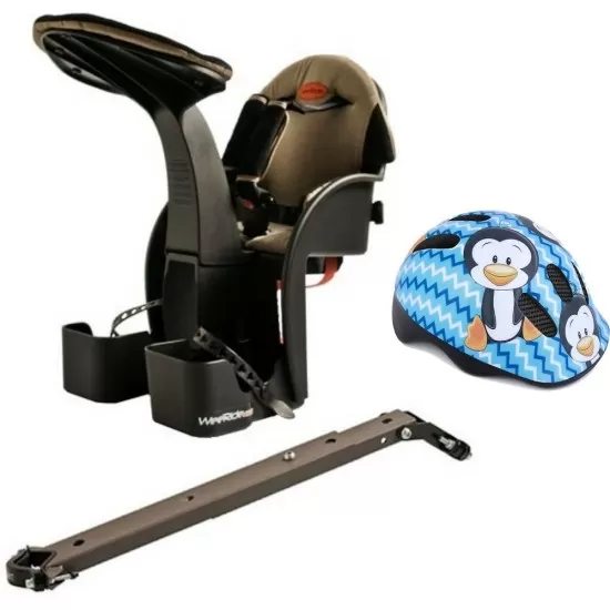 Scaun bicicleta copii Deluxe, Pozitie montare Centru, 15 Kg si Casca Protectie XS 44-48 Penguin WeeRide WR03SKPG Negru/Maro Scaun bicicleta copii Deluxe, Pozitie montare Centru, 15 Kg si Casca Protectie XS 44-48 Penguin WeeRide WR03SKPG Negru/Maro