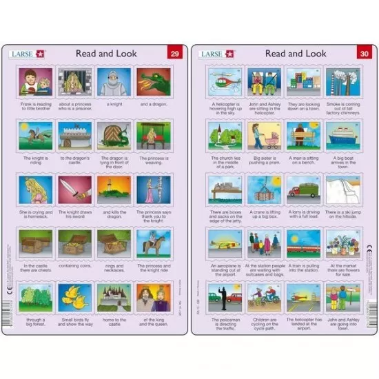 Set 10 Puzzle-uri Read and Look 21 -30 (EN), 10 piese Larsen LRRA11 Set 10 Puzzle-uri Read and Look 21 -30 (EN), 10 piese Larsen LRRA11