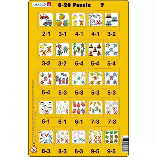 Set 16 Puzzle-uri 0 - 20, 25 Piese Larsen LRP47 Set 16 Puzzle-uri 0 - 20, 25 Piese Larsen LRP47