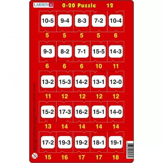 Set 16 Puzzle-uri 0 - 20, 25 Piese Larsen LRP47 Set 16 Puzzle-uri 0 - 20, 25 Piese Larsen LRP47