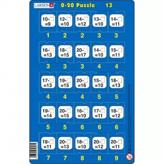 Set 16 Puzzle-uri 0 - 20, 25 Piese Larsen LRP47 Set 16 Puzzle-uri 0 - 20, 25 Piese Larsen LRP47