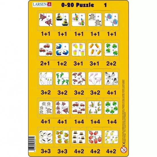 Set 16 Puzzle-uri 0 - 20, 25 Piese Larsen LRP47 Set 16 Puzzle-uri 0 - 20, 25 Piese Larsen LRP47