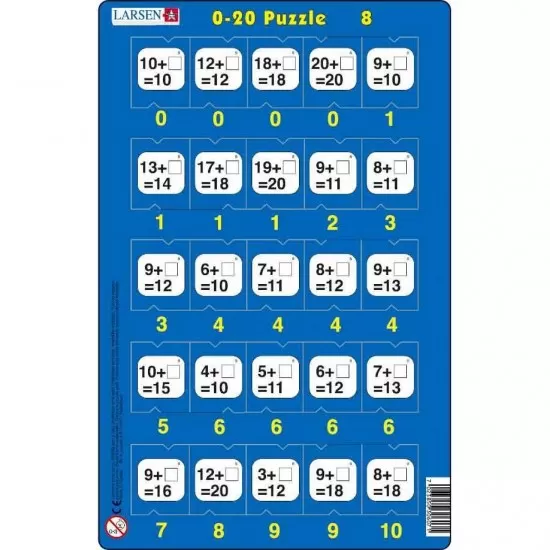 Set 16 Puzzle-uri 0 - 20, 25 Piese Larsen LRP47 Set 16 Puzzle-uri 0 - 20, 25 Piese Larsen LRP47