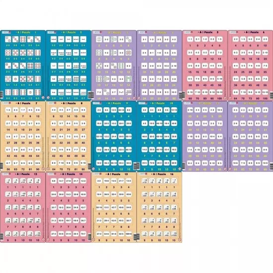 Set 16 Puzzle-uri Inmultire si Impartire, 25 Piese Larsen LRP49 Set 16 Puzzle-uri Inmultire si Impartire, 25 Piese Larsen LRP49