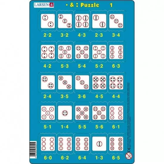 Set 16 Puzzle-uri Inmultire si Impartire, 25 Piese Larsen LRP49 Set 16 Puzzle-uri Inmultire si Impartire, 25 Piese Larsen LRP49