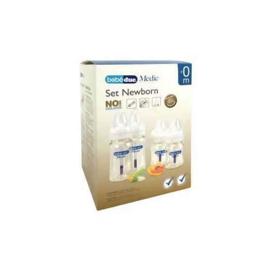 Set 2 biberoane nou-nascuti si 2 suzete Medic BebeduE Set 2 biberoane nou-nascuti si 2 suzete Medic BebeduE