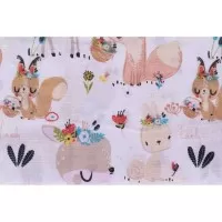Set 3 scutece din muselina Infantilo IF19192 Animale Boho/Galben Mustar