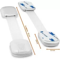 Set 6 sisteme de siguranta multifunctionale reglabile 19 cm Bambinice alb