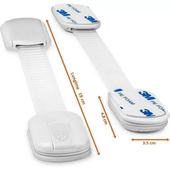Set 6 sisteme de siguranta multifunctionale reglabile 19 cm Bambinice alb Set 6 sisteme de siguranta multifunctionale reglabile 19 cm Bambinice alb