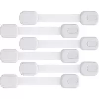 Set 6 sisteme de siguranta multifunctionale reglabile 19 cm Bambinice alb