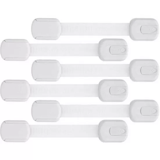 Set 6 sisteme de siguranta multifunctionale reglabile 19 cm Bambinice alb Set 6 sisteme de siguranta multifunctionale reglabile 19 cm Bambinice alb