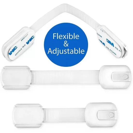 Set 6 sisteme de siguranta multifunctionale reglabile 19 cm Bambinice alb Set 6 sisteme de siguranta multifunctionale reglabile 19 cm Bambinice alb