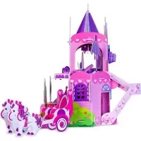 Set constructie puzzle 3D Castelul Printesei Fiesta Crafts 109 piese