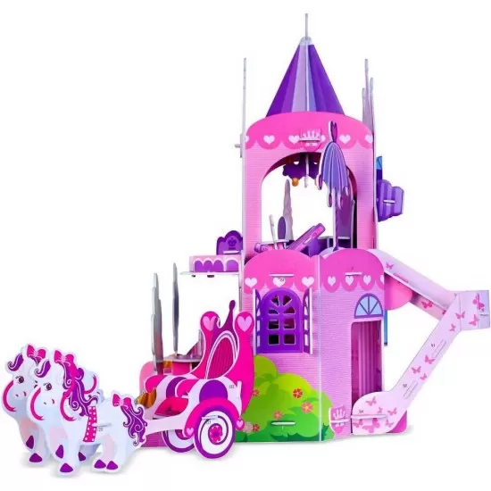 Set constructie puzzle 3D Castelul Printesei Fiesta Crafts 109 piese Set constructie puzzle 3D Castelul Printesei Fiesta Crafts 109 piese