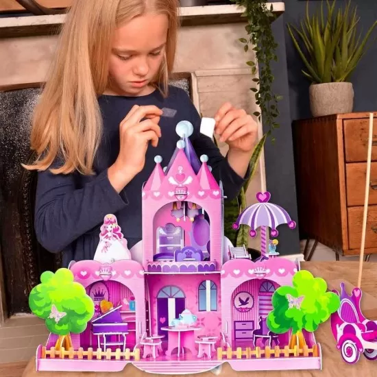 Set constructie puzzle 3D Castelul Printesei Fiesta Crafts 109 piese Set constructie puzzle 3D Castelul Printesei Fiesta Crafts 109 piese