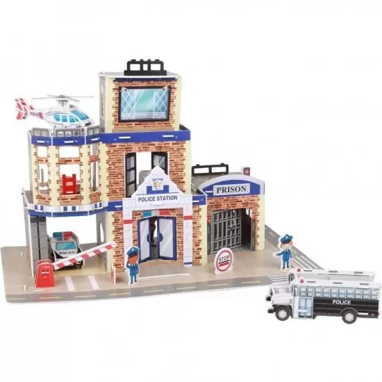 Set constructie puzzle 3D -  Statie de politie Fiesta Crafts 89 piese