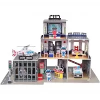 Set constructie puzzle 3D -  Statie de politie Fiesta Crafts 89 piese