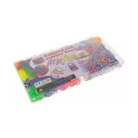 Set creativ elastice loom colorate cu organizator si accesorii, 1500 piese Kruzzel