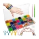 Set creativ elastice loom colorate cu organizator si accesorii, 1500 piese Kruzzel Set creativ elastice loom colorate cu organizator si accesorii, 1500 piese Kruzzel