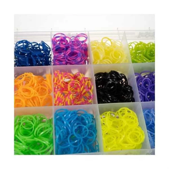 Set creativ elastice loom colorate cu organizator si accesorii, 4400 piese Kruzzel Set creativ elastice loom colorate cu organizator si accesorii, 4400 piese Kruzzel