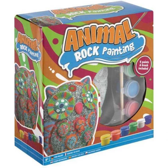 Set Creativ Pictura pe Pietre Animal 8 piese Grafix Bufnita