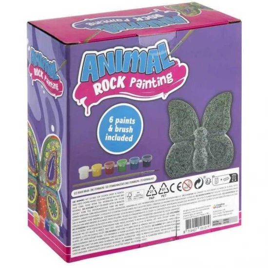 Set Creativ Pictura pe Pietre Animal 8 piese Grafix Fluture Set Creativ Pictura pe Pietre Animal 8 piese Grafix Fluture