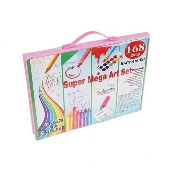 Set pentru pictura 168 piese cu geanta inclusa Iso Trade Roz MY17250 Set pentru pictura 168 piese cu geanta inclusa Iso Trade Roz MY17250