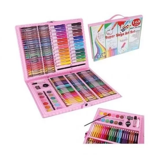 Set pentru pictura 168 piese cu geanta inclusa Iso Trade Roz MY17250 Set pentru pictura 168 piese cu geanta inclusa Iso Trade Roz MY17250