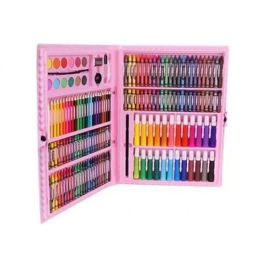 Set pentru pictura 168 piese cu geanta inclusa Iso Trade Roz MY17250 Set pentru pictura 168 piese cu geanta inclusa Iso Trade Roz MY17250