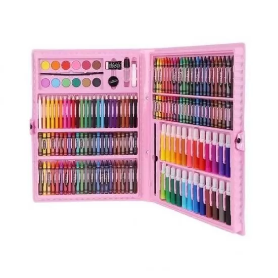 Set pentru pictura 168 piese cu geanta inclusa Iso Trade Roz MY17250 Set pentru pictura 168 piese cu geanta inclusa Iso Trade Roz MY17250