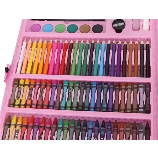Set pentru pictura 168 piese cu geanta inclusa Iso Trade Roz MY17250 Set pentru pictura 168 piese cu geanta inclusa Iso Trade Roz MY17250
