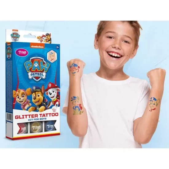 Set tatuaje temporare cu sclipici Paw Patrol Tytoo KKCTT2310026 Set tatuaje temporare cu sclipici Paw Patrol Tytoo KKCTT2310026