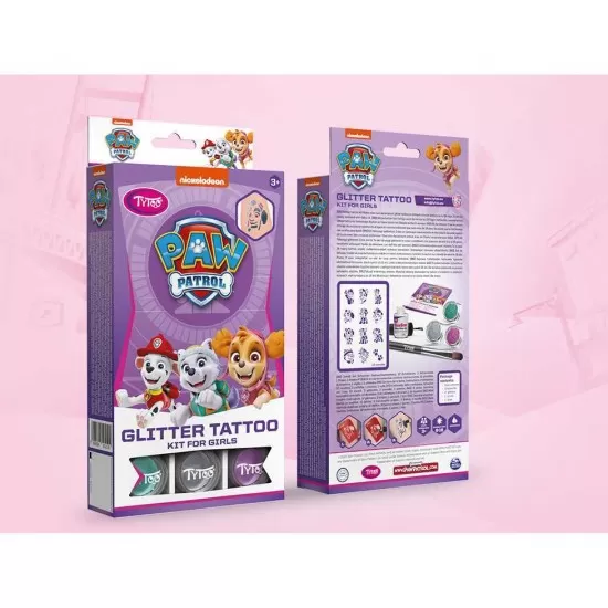Set tatuaje temporare cu sclipici Paw Patrol Tytoo KKCTT2310026 Set tatuaje temporare cu sclipici Paw Patrol Tytoo KKCTT2310026
