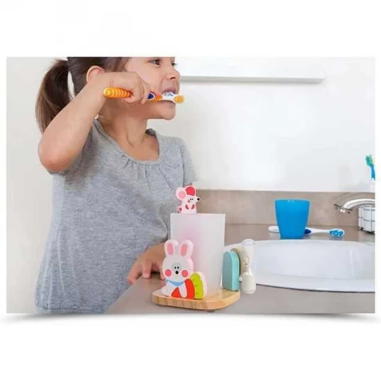 Suport pentru periuta de dinti cu clepsidra 3 minute Baby Tina Mideer Suport pentru periuta de dinti cu clepsidra 3 minute Baby Tina Mideer