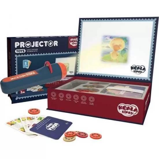Teatru de povesti cu proiector si 6 povesti in Limba Romana Koala Diary albastru Teatru de povesti cu proiector si 6 povesti in Limba Romana Koala Diary albastru