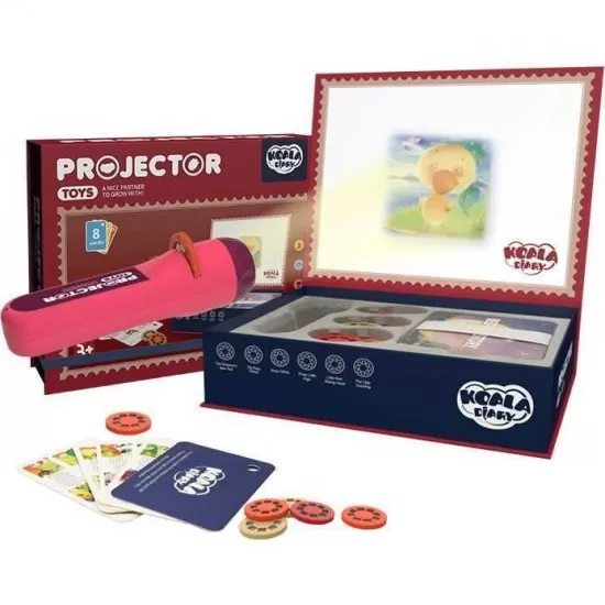 Teatru de povesti cu proiector si 6 povesti in Limba Romana Koala Diary roz Teatru de povesti cu proiector si 6 povesti in Limba Romana Koala Diary roz