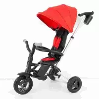 Tricicleta ultrapliabila cu roti cauciuc Qplay Nova Air Rosu