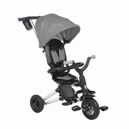 Tricicleta ultrapliabila cu roti cauciuc Qplay Nova Air Gri Tricicleta ultrapliabila cu roti cauciuc Qplay Nova Air Gri