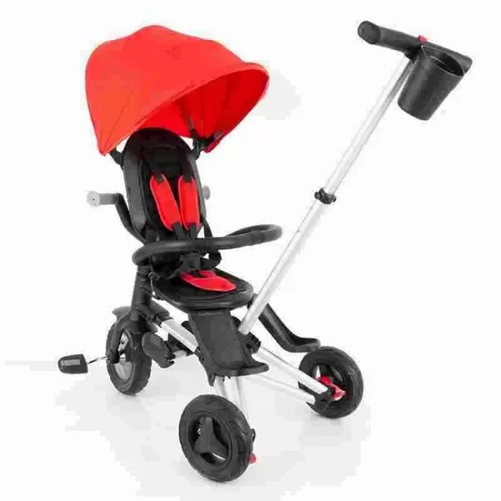 Tricicleta ultrapliabila cu roti cauciuc Qplay Nova Air Rosu