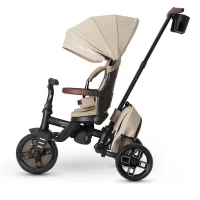 Tricicleta ultrapliabila cu scaun pivotant si copertina detasabila Qplay Comfo Max Bej