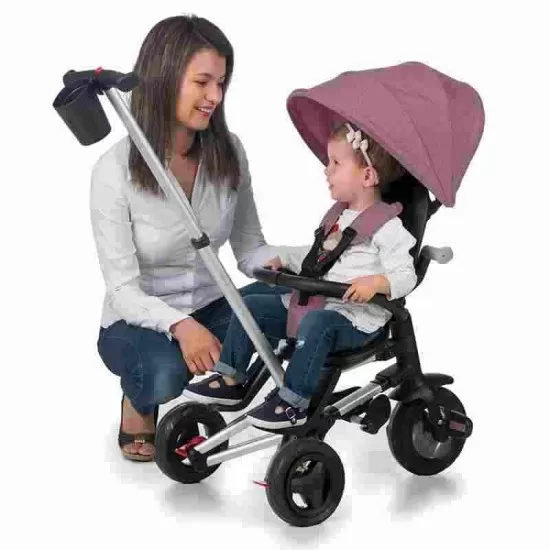 Tricicleta ultrapliabila cu roti cauciuc Qplay Nova Air Violet