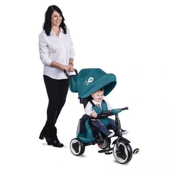 Tricicleta pliabila Qplay Rito+ Turcoaz
