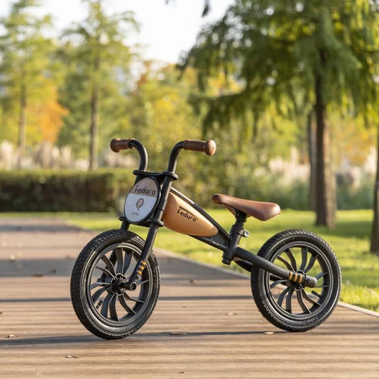 Bicicleta fara pedale Balance Bike QPlay Feduro Bej