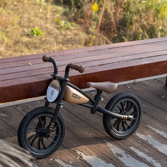 Bicicleta fara pedale Balance Bike QPlay Feduro Bej