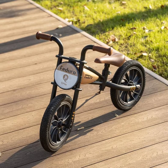 Bicicleta fara pedale Balance Bike QPlay Feduro Bej